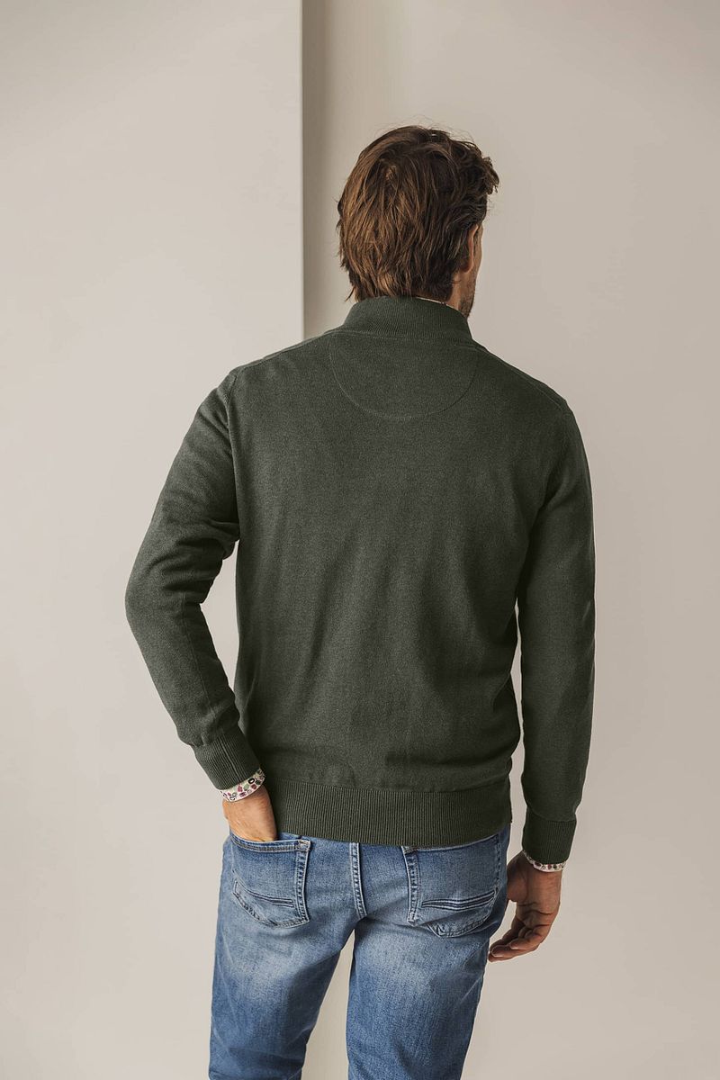 State of Art Half Zip Trui Woods Donkergroen