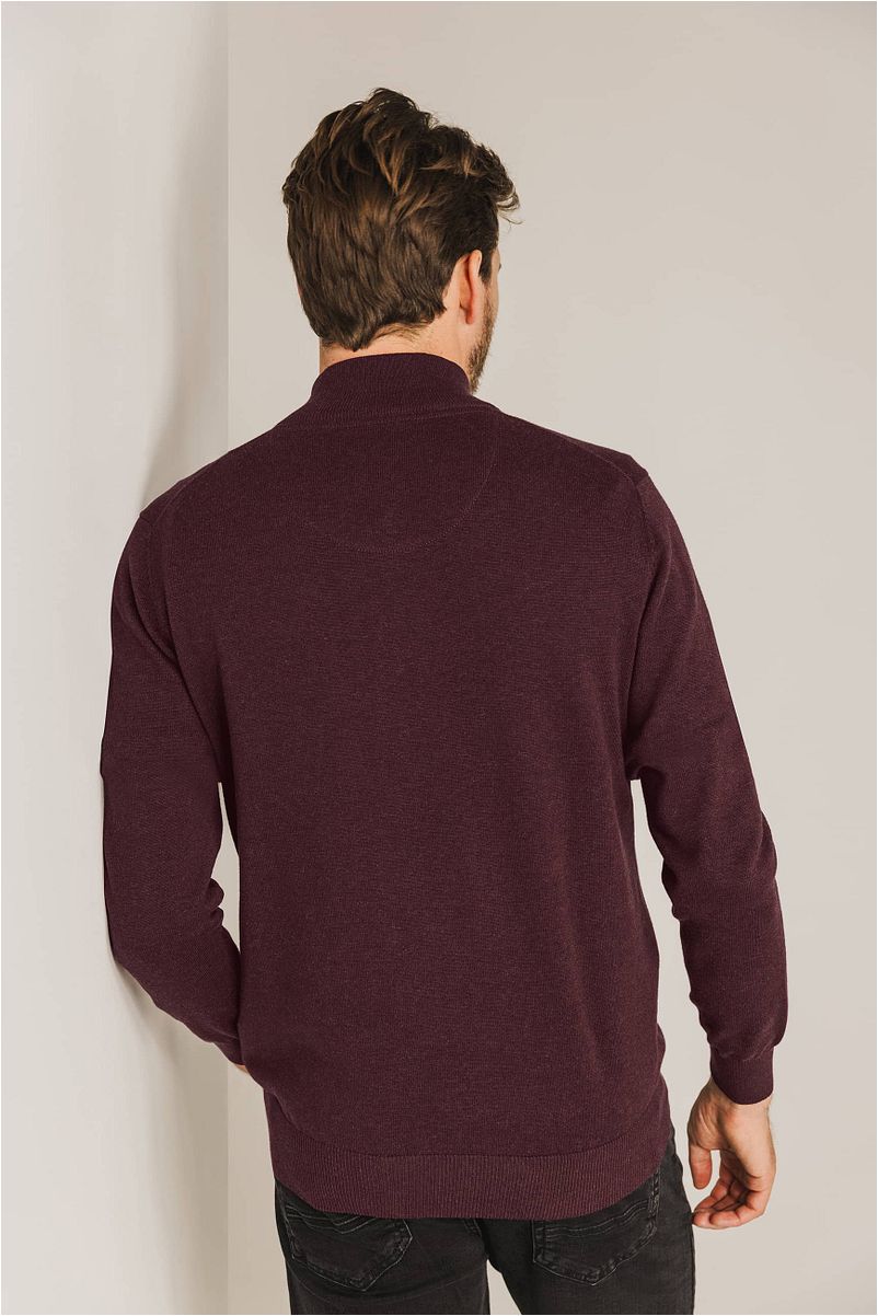 State of Art Half Zip Trui Bordeaux