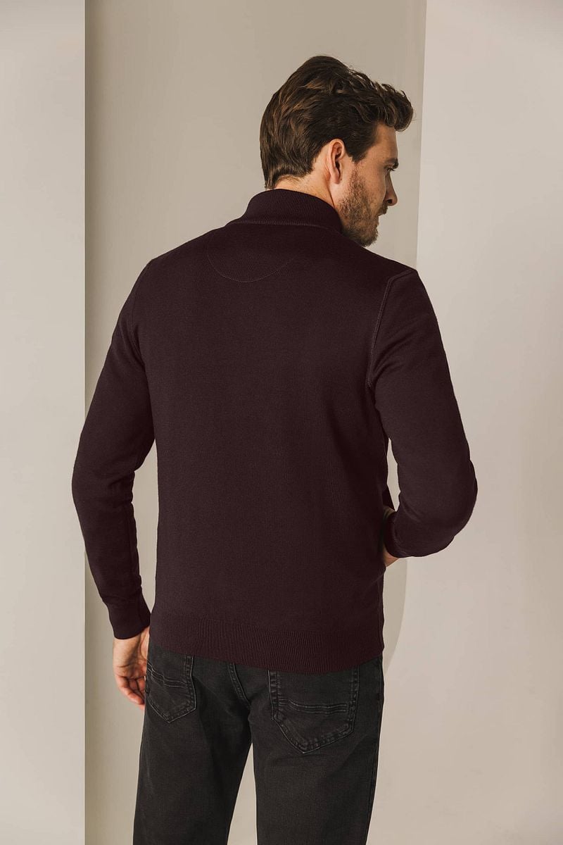 State of Art Vest Fine Contrast Wolblend Bordeaux