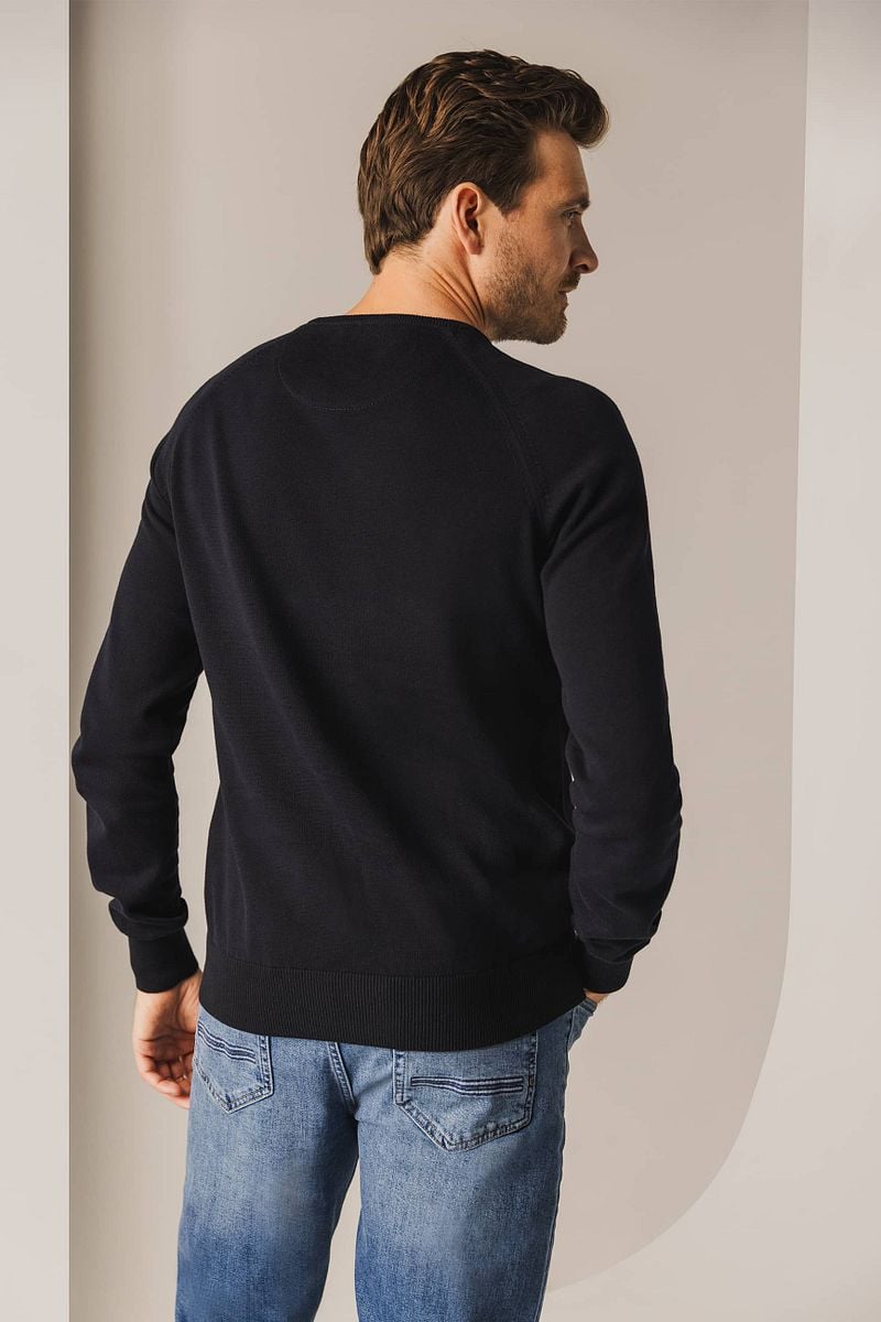 State of Art Trui Structure Contrast Navy