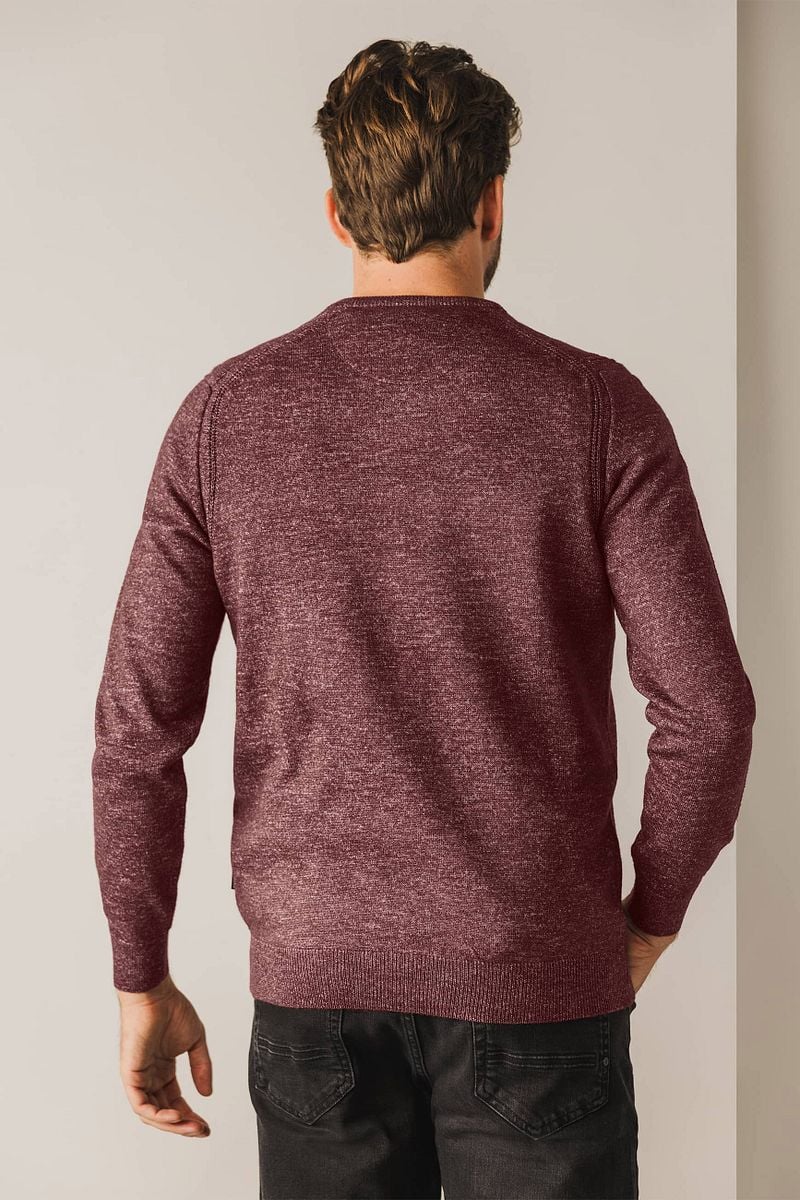 State of Art Trui V-Hals Melange Bordeaux