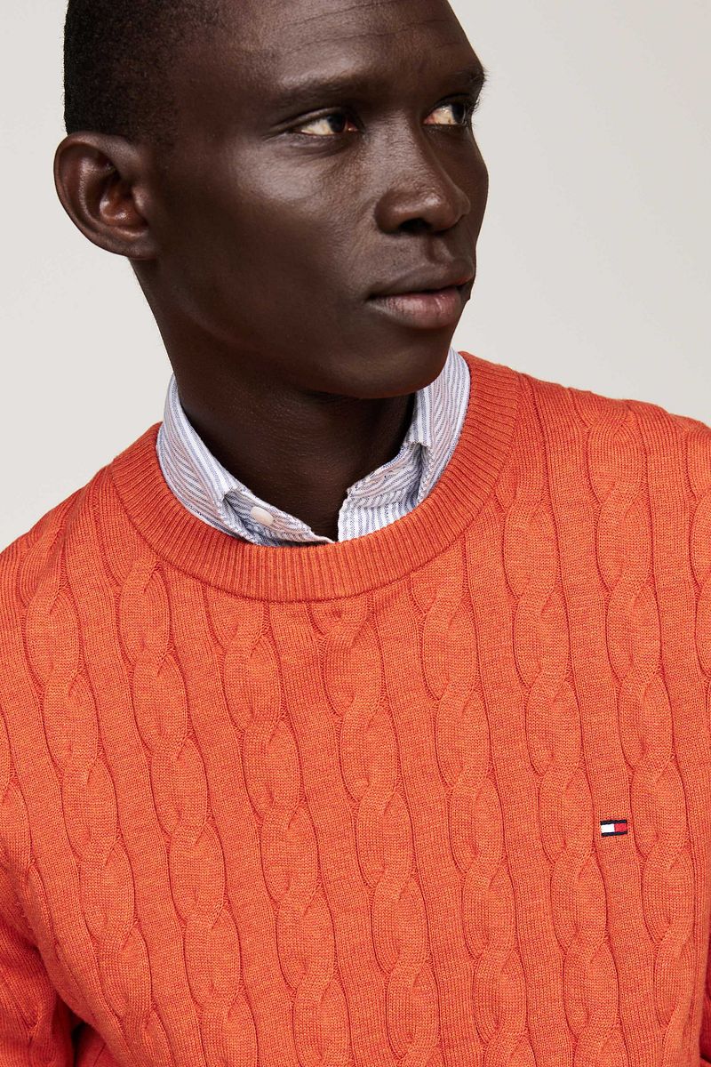 Tommy Hilfiger Pullover Cable Oranje