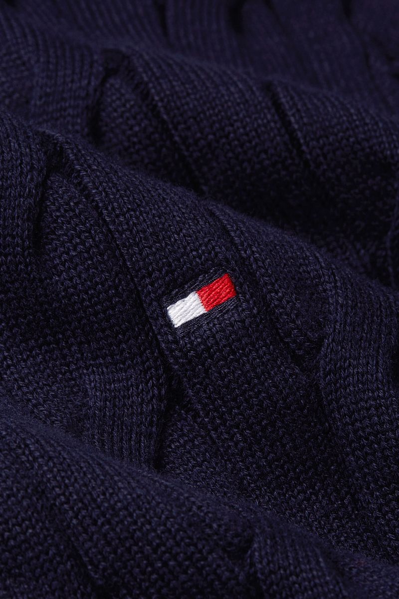 Tommy Hilfiger Half Zip Pullover Cable Navy