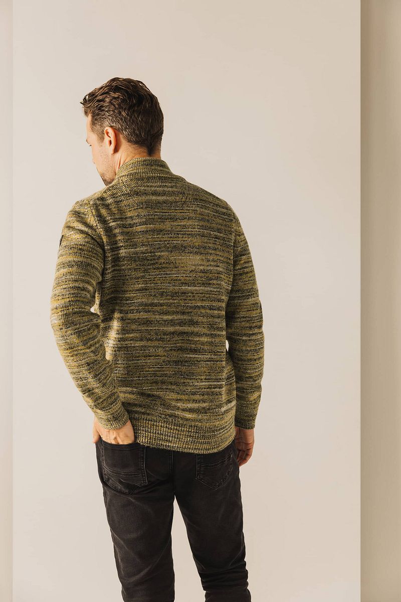 State of Art Half Zip Trui Melange Geel
