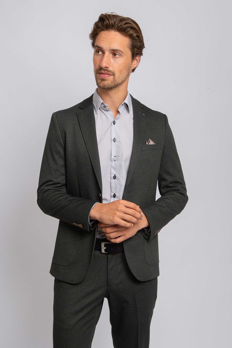 Suitable Colbert Fame Pied de Poule Donkergroen