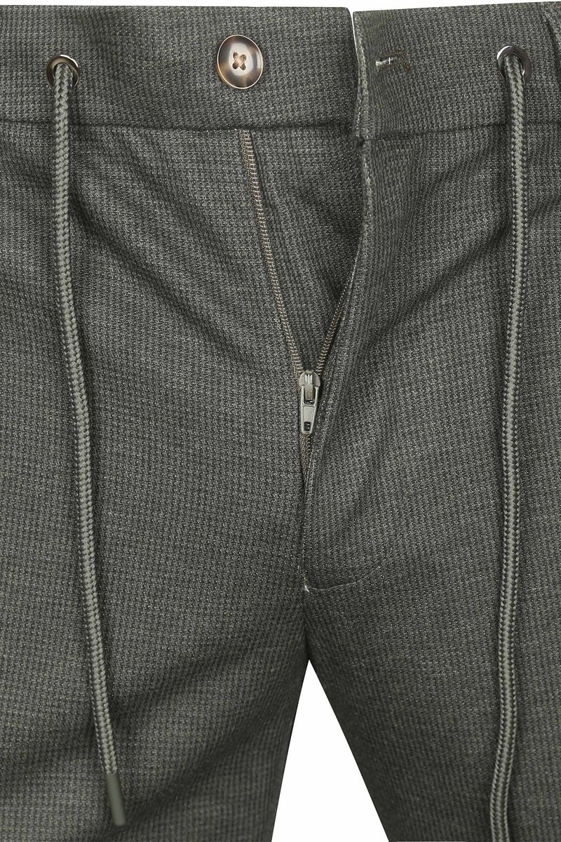 Suitable Das Pantalon Pied de Poule Donkergroen