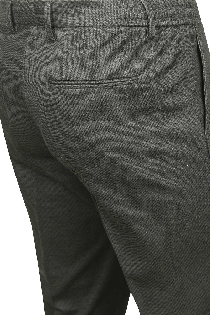 Suitable Das Pantalon Pied de Poule Donkergroen