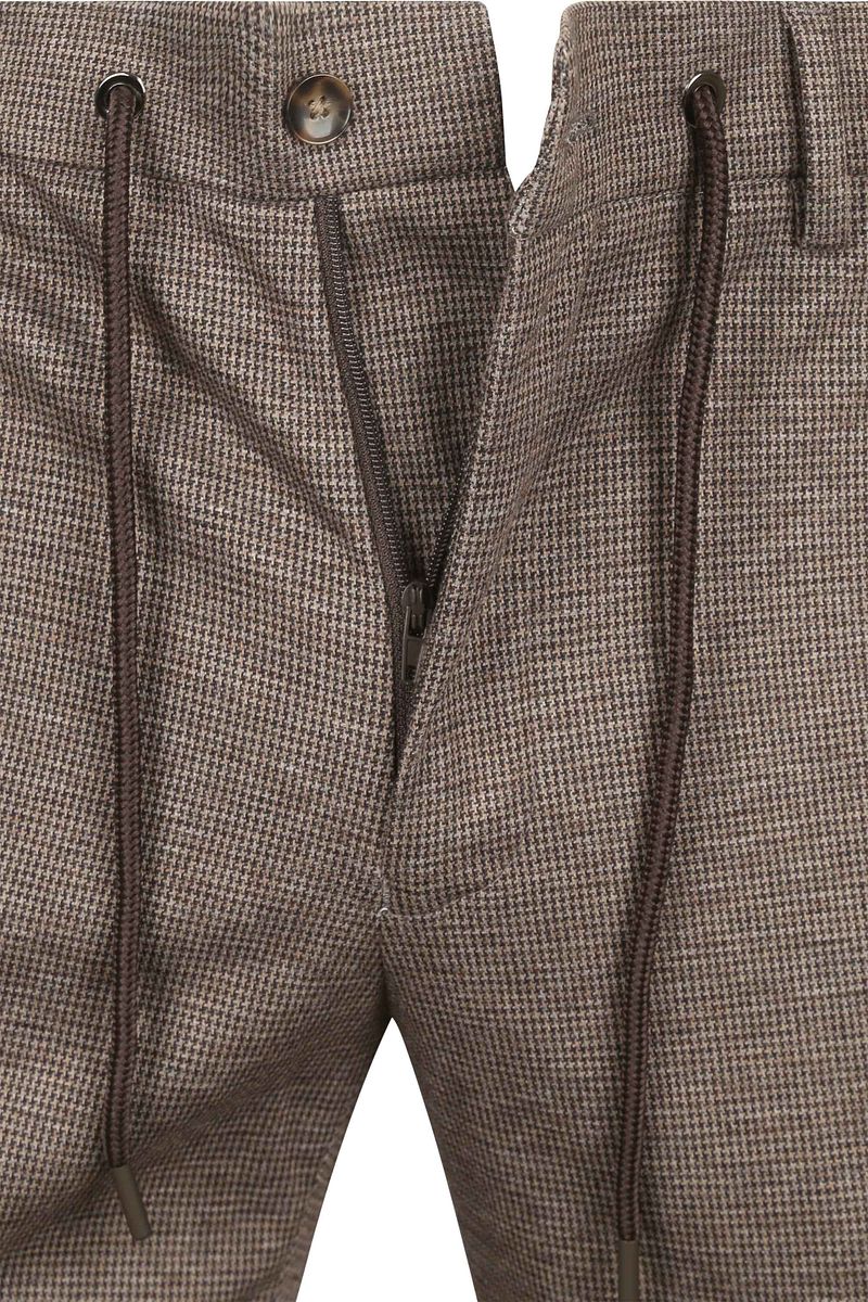 Suitable Das Pantalon Pied de Poule Bruin
