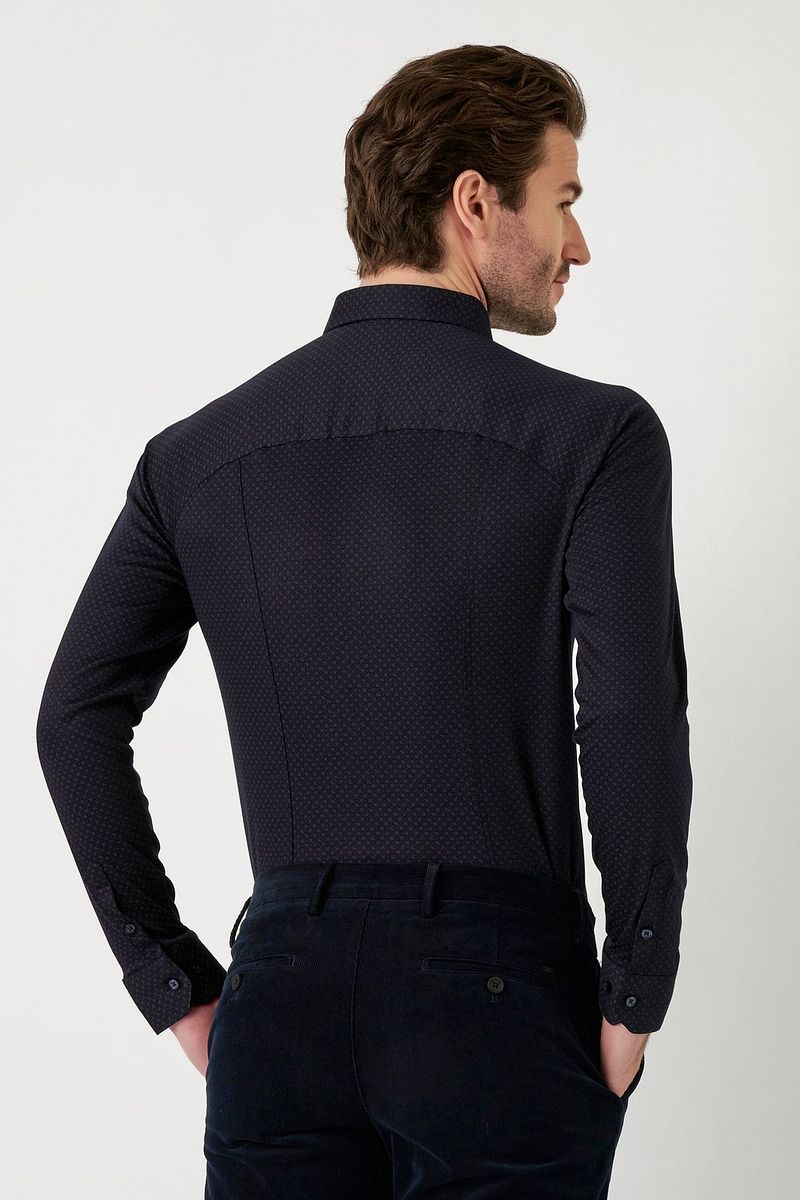 Desoto Overhemd Print Wings Navy