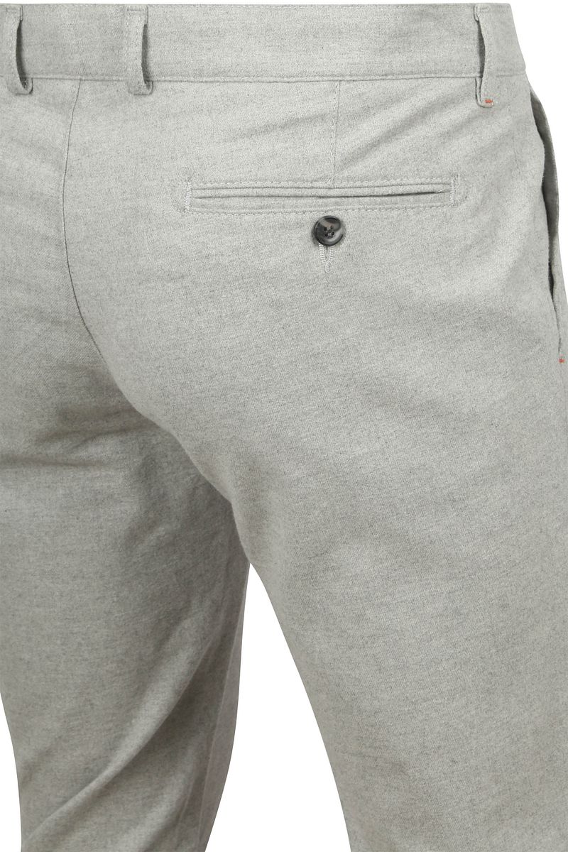 Suitable Chino Pico Pleat Flanel Lichtgrijs
