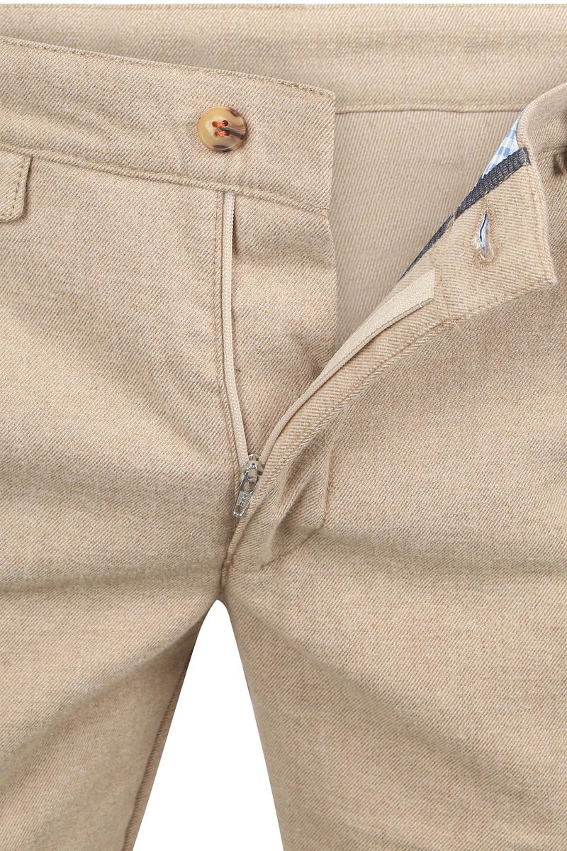 Suitable Chino Pico Pleat Flanel Sand
