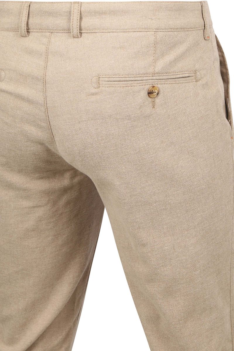 Suitable Chino Pico Pleat Flanel Sand