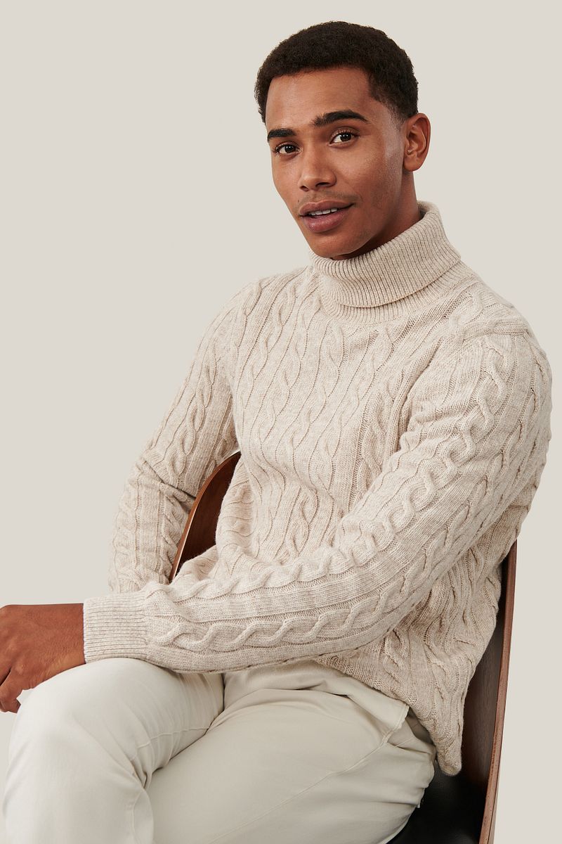 Cavallaro Marzano Roll Neck Beige - Größe L günstig online kaufen