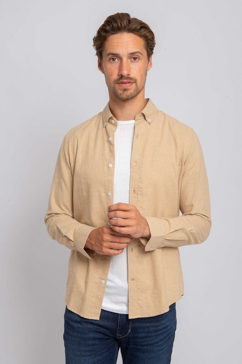 Suitable Hemd Flanel Beige - Größe XXL günstig online kaufen