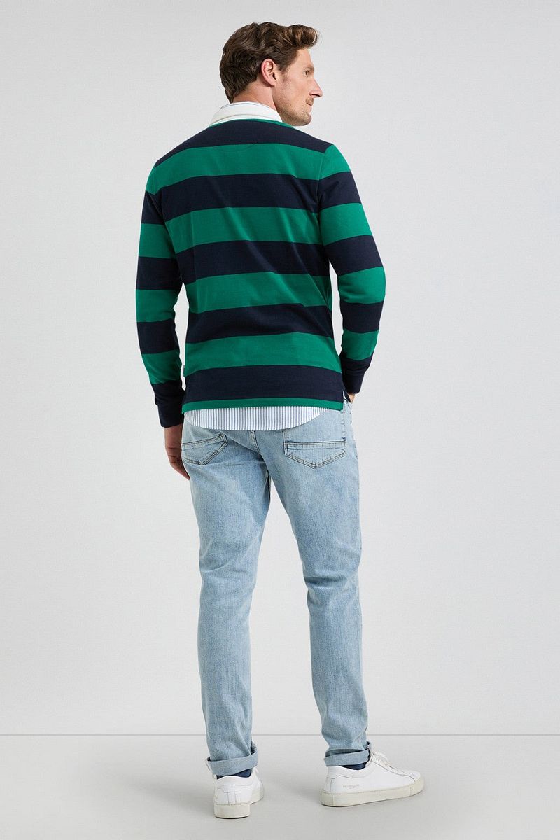 McGregor Rugbyshirt Streep Navy Groen