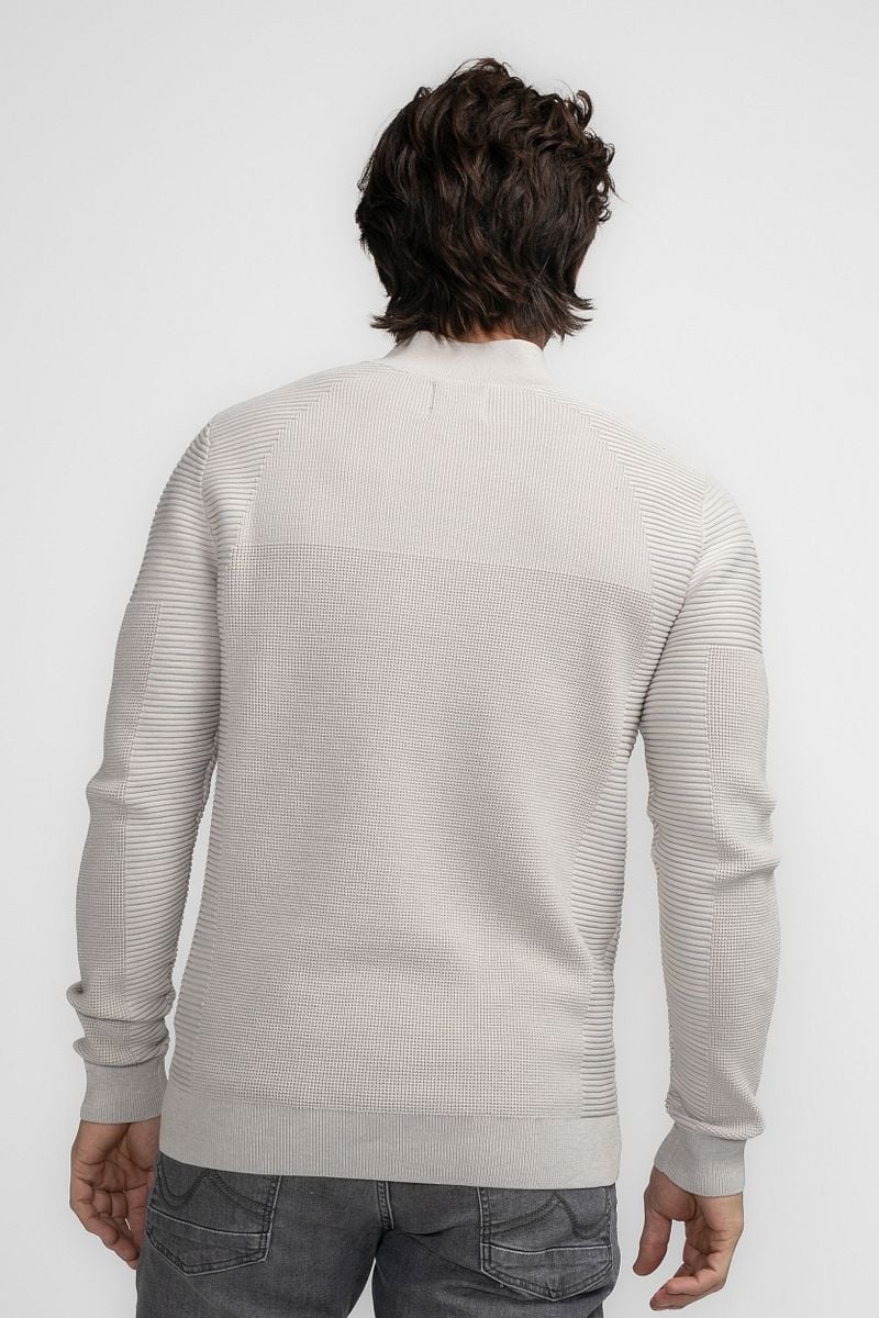 Petrol Half Zip Pullover Ecru
