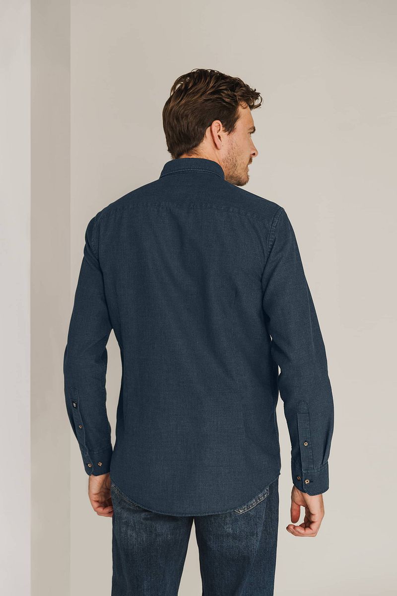 State of Art Overhemd Knitted Navy