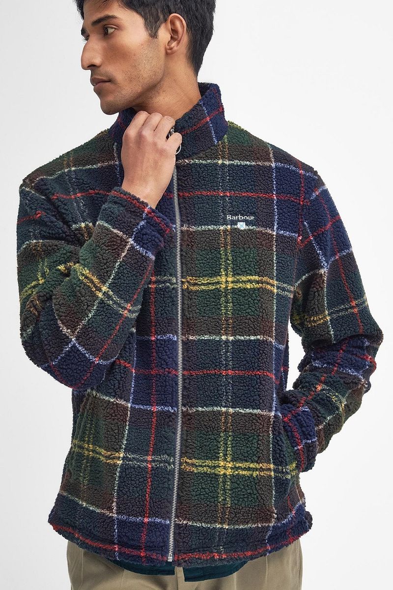 Barbour Tartan Sherpa Fleece Vest Multicolour