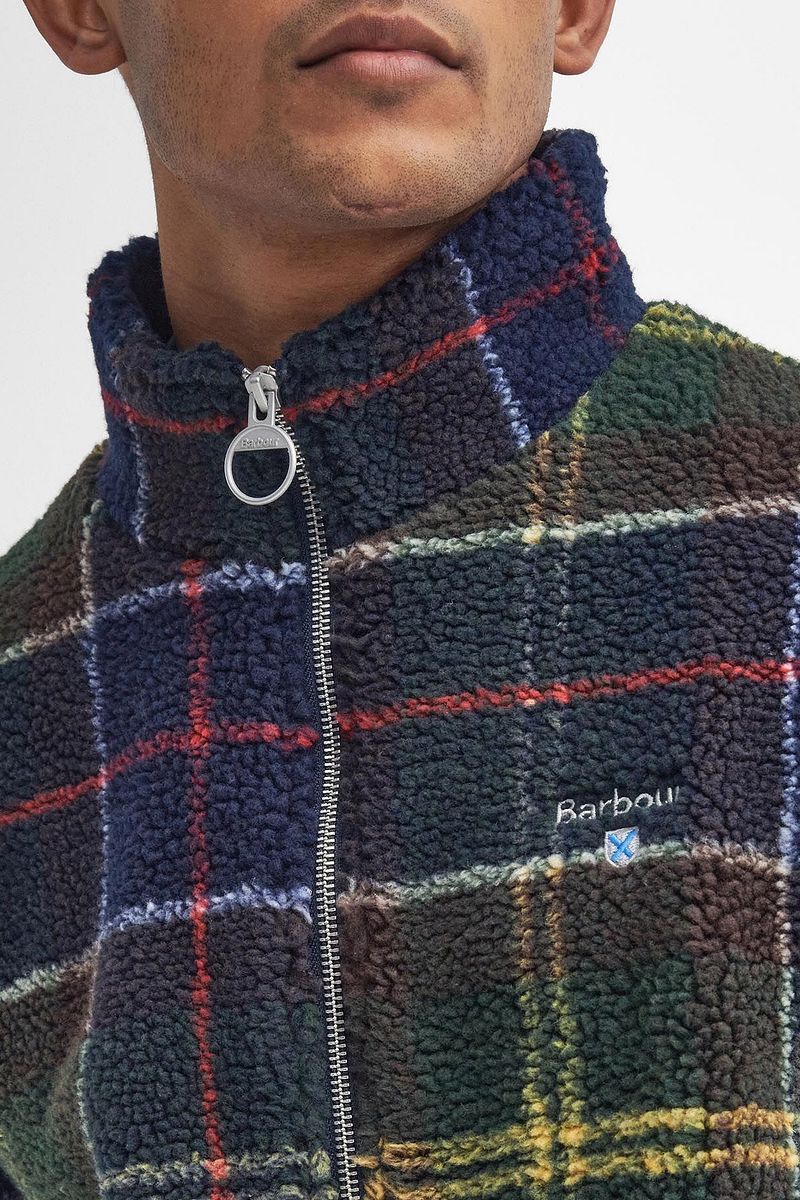 Barbour Tartan Sherpa Fleece Vest Multicolour