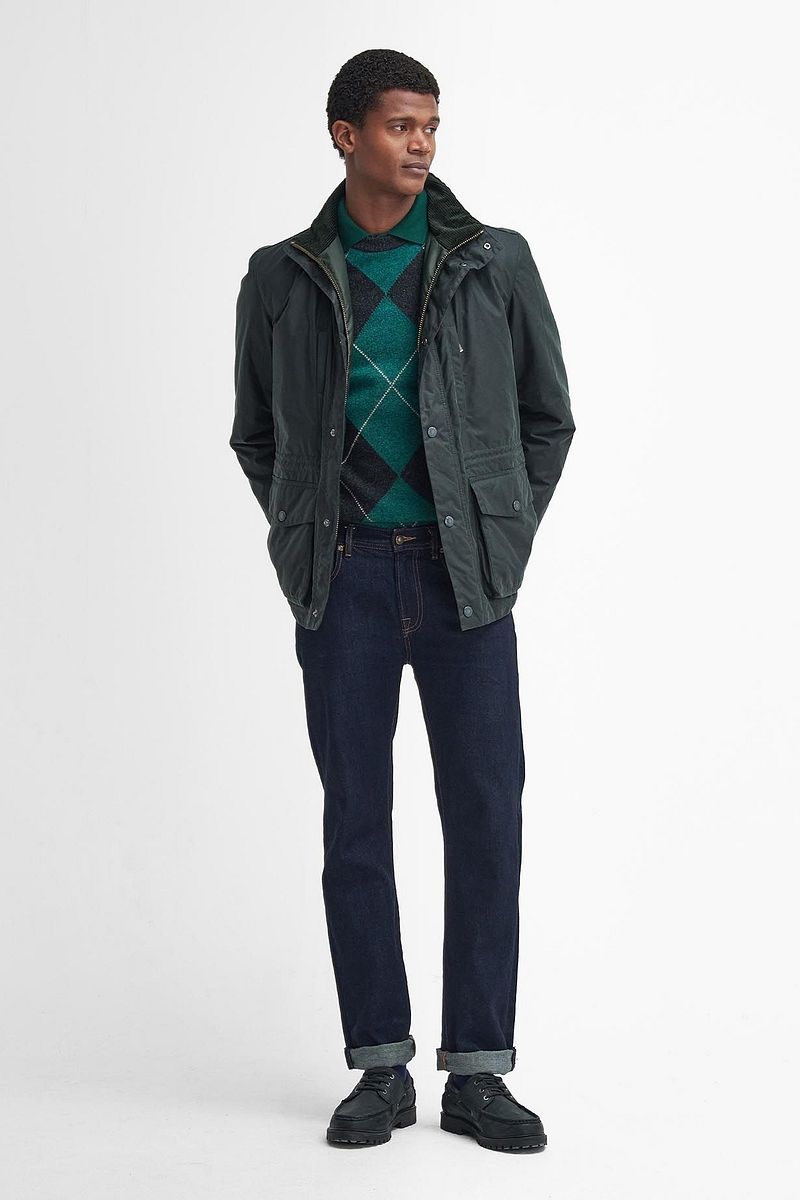 Barbour Falstone Wax Jas Donkergroen