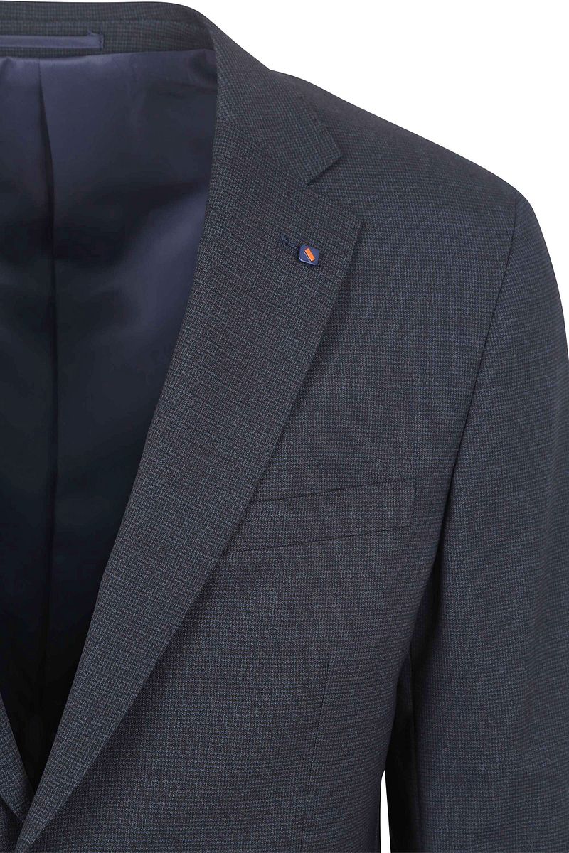 Suitable Strato Pied De Poule Kostuum Wol Navy