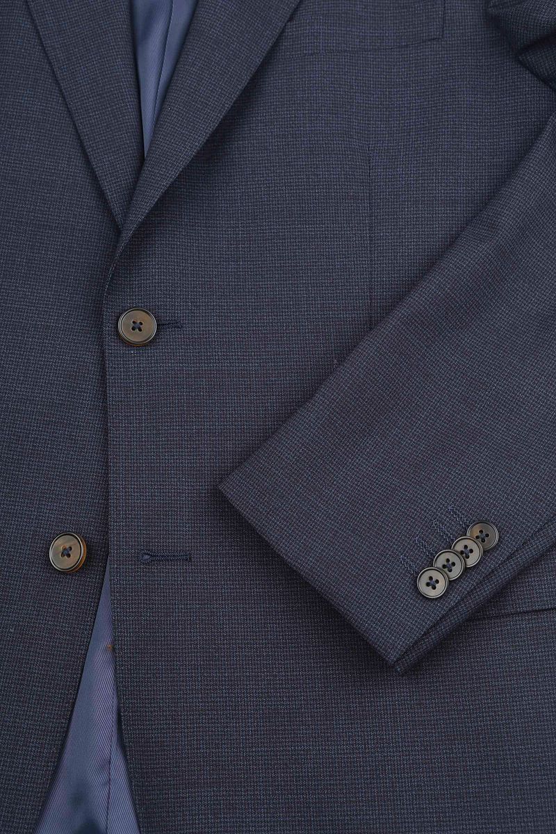 Suitable Strato Pied De Poule Kostuum Wol Navy