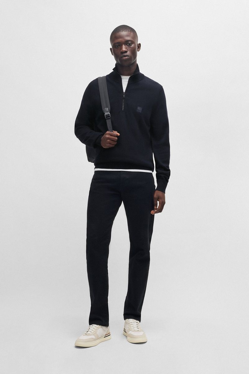 Boss Kanobix Half Zip Trui Donkerblauw