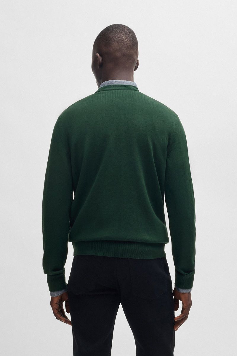 Boss Pullover Kanovano Donkergroen