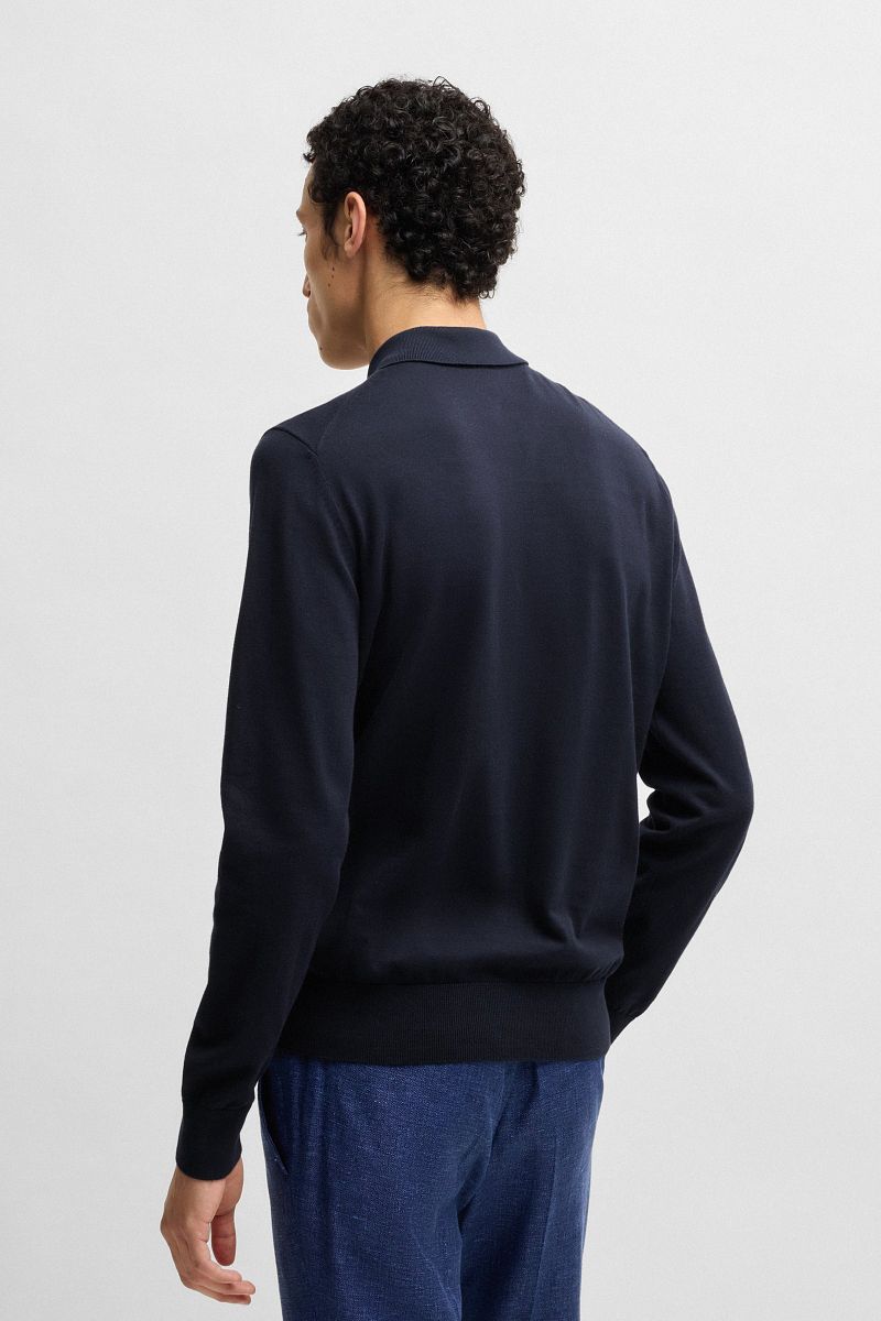 Boss Gemello Long Sleeve Polo Navy