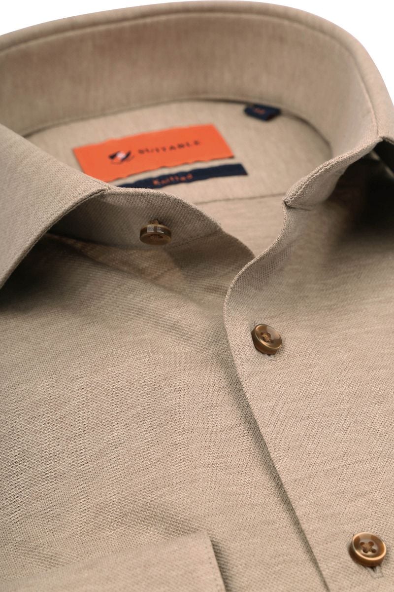 Suitable Hemd Pique Beige - Größe 39 günstig online kaufen