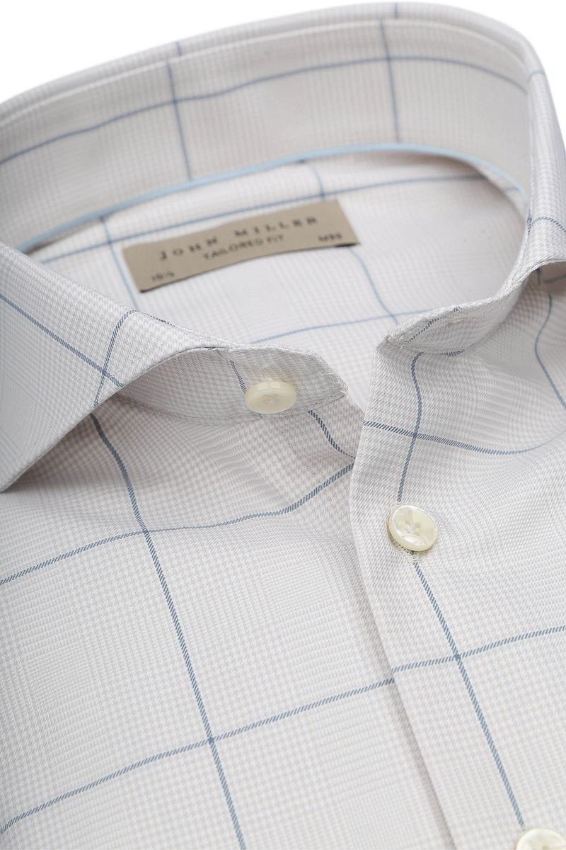 John Miller Hemd Check Beige - Größe 40 günstig online kaufen