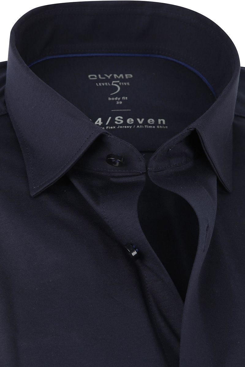 OLYMP Lvl 5 Hemd 24/Seven Marine Blau - Größe 46 günstig online kaufen