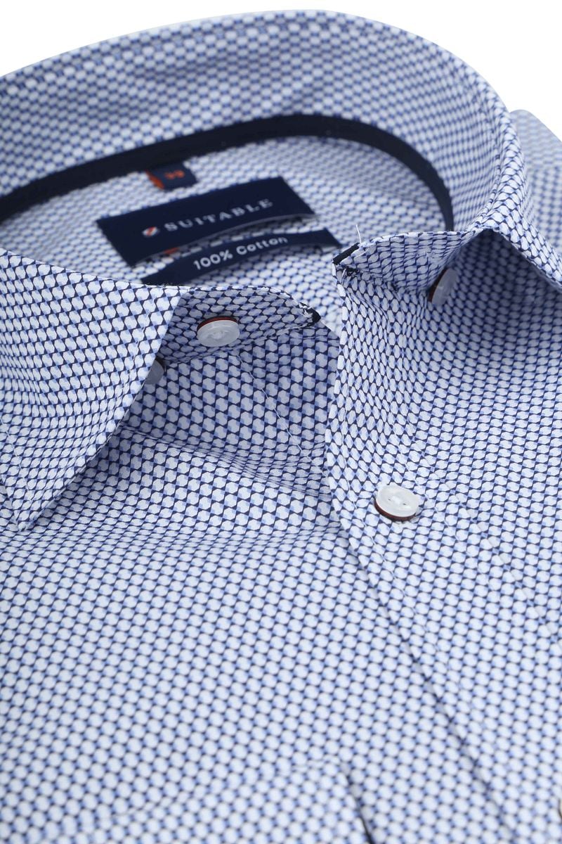 Suitable Hemd Dotty Druck Blau - Größe 38 günstig online kaufen