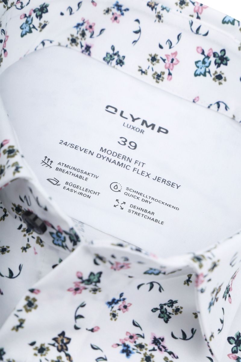 OLYMP Luxor Hemd 24/Seven Druck Weiß - Größe 45 günstig online kaufen