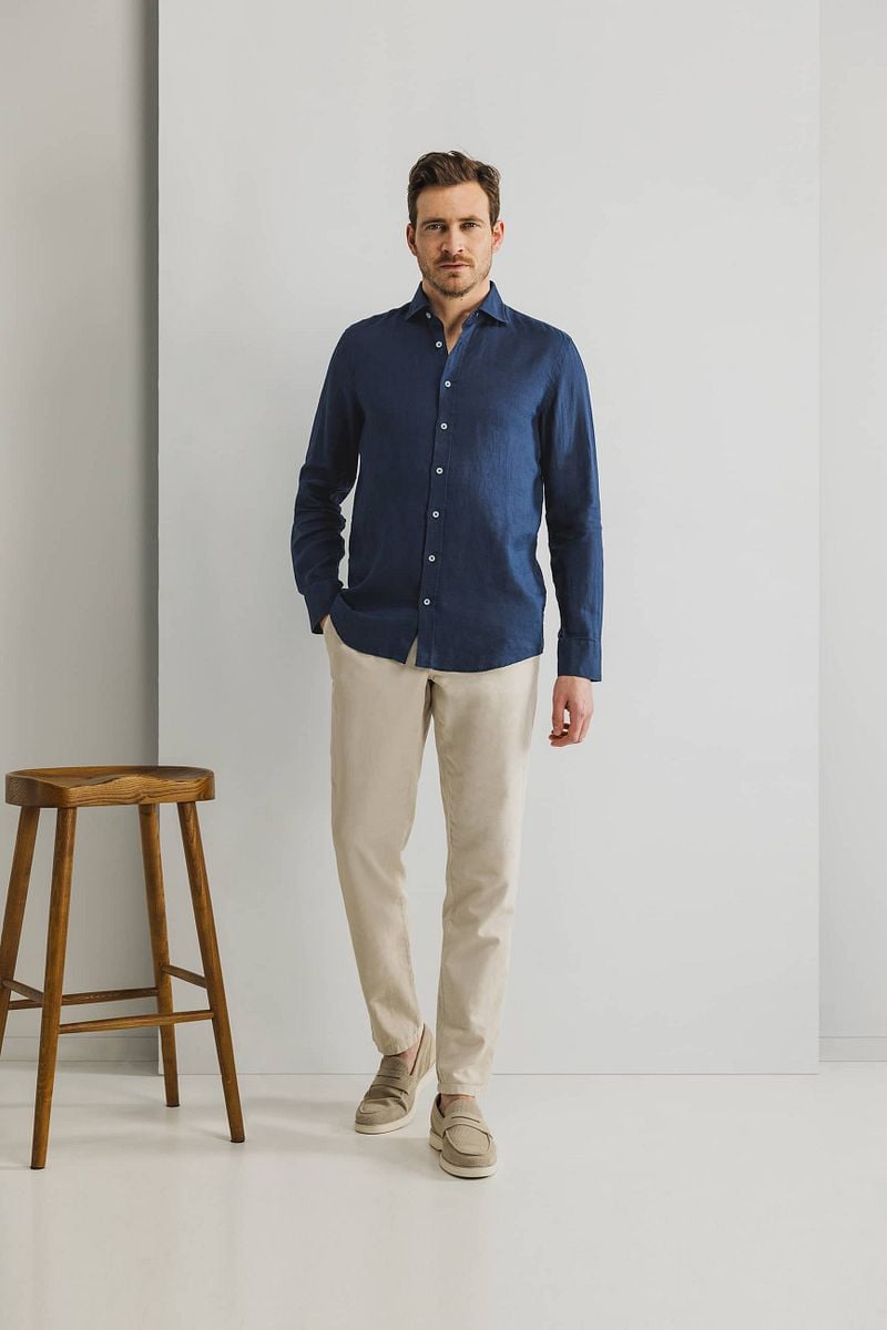 State Of Art Hemd Leinen Navy - Größe S günstig online kaufen