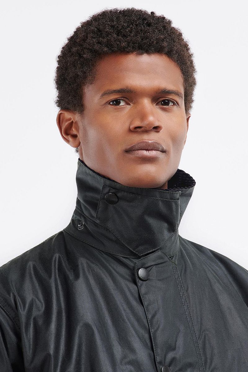 Barbour Border Wachsjacke Blau - Größe 52 günstig online kaufen