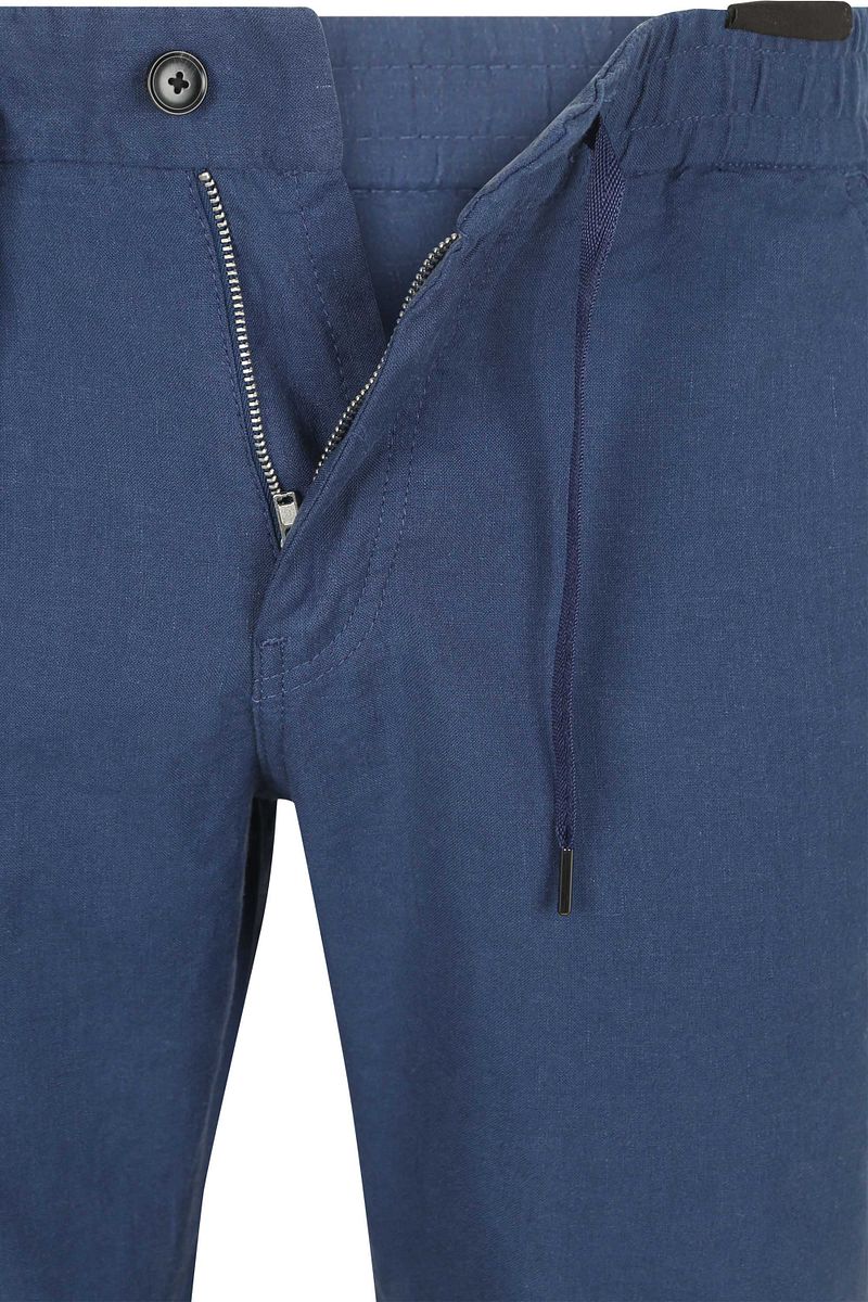 Boss Chino Sanderson Linnen Blend Donkerblauw