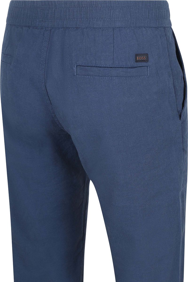 Boss Chino Sanderson Linnen Blend Donkerblauw