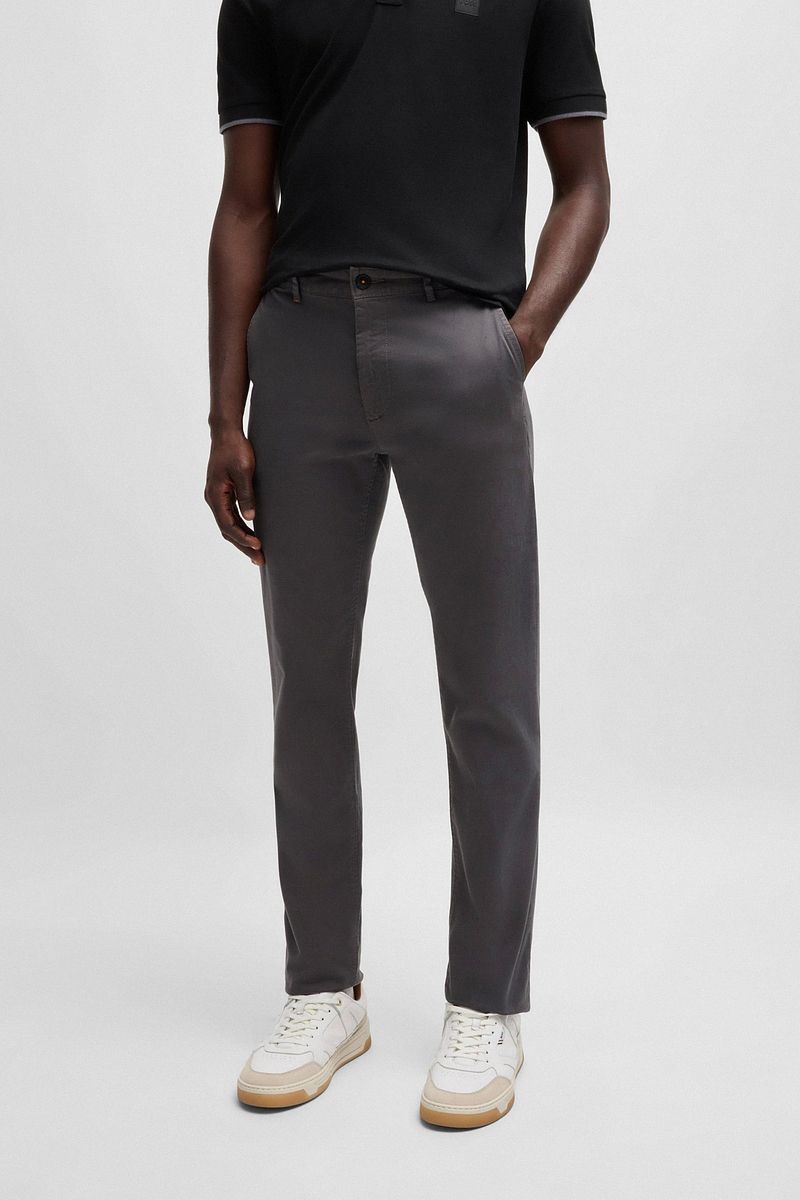 Boss Chino Slim Antraciet