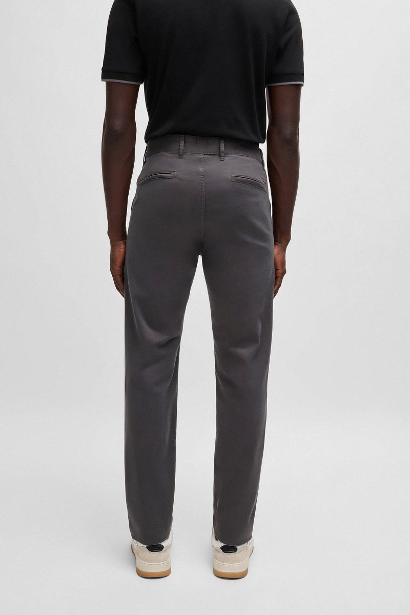 Boss Chino Slim Antraciet