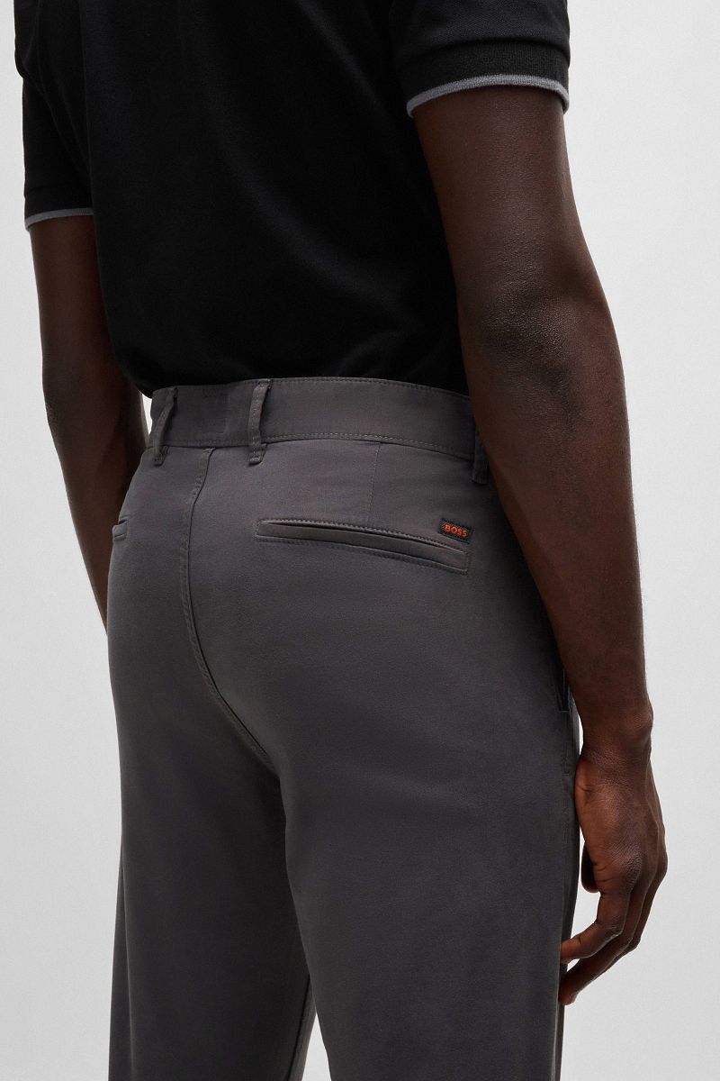 Boss Chino Slim Antraciet