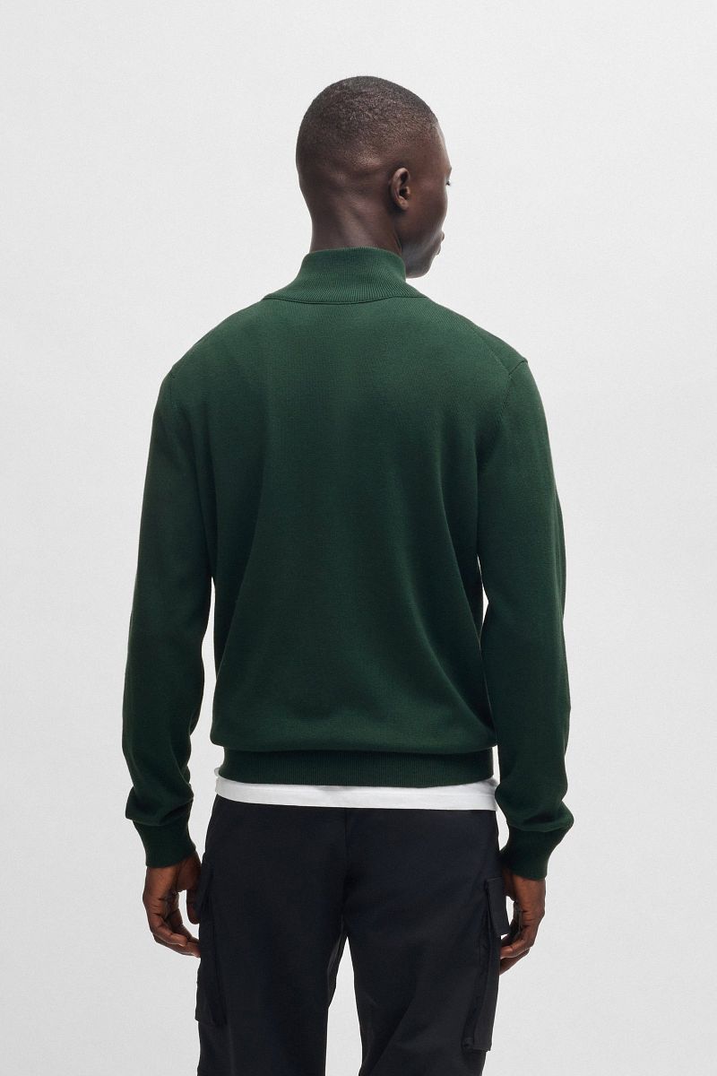 Boss Kanobix Half Zip Trui Donkergroen