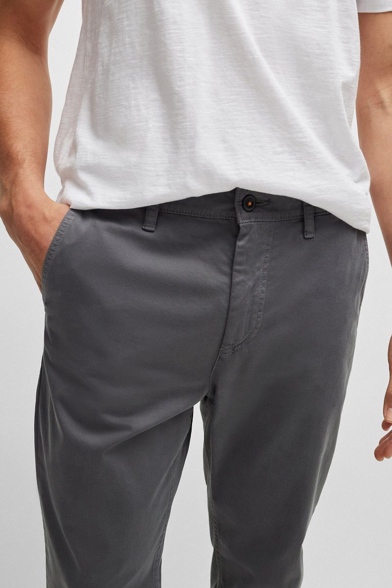 BOSS Satin Chino Anthrazit - Größe W 36 - L 34 günstig online kaufen