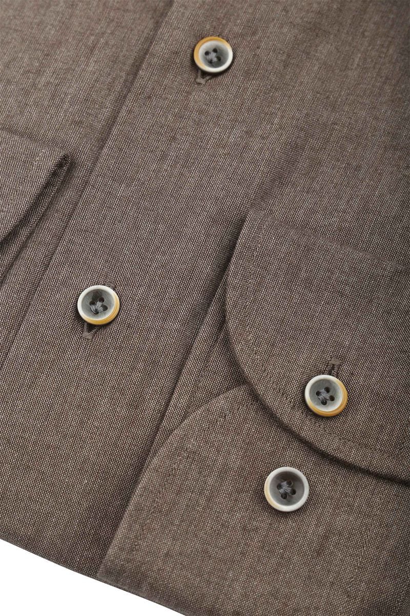 Profuomo Hemd Flanell Braun - Größe 43 günstig online kaufen