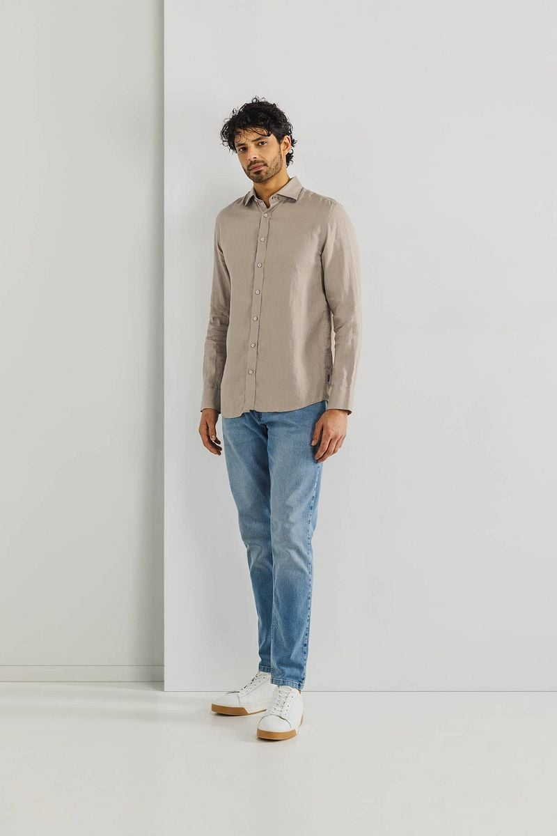 State Of Art Hemd Leinen Braun - Größe 3XL günstig online kaufen