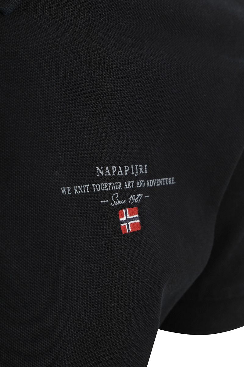 Napapijri Polo Elbas Schwarz - Größe M günstig online kaufen