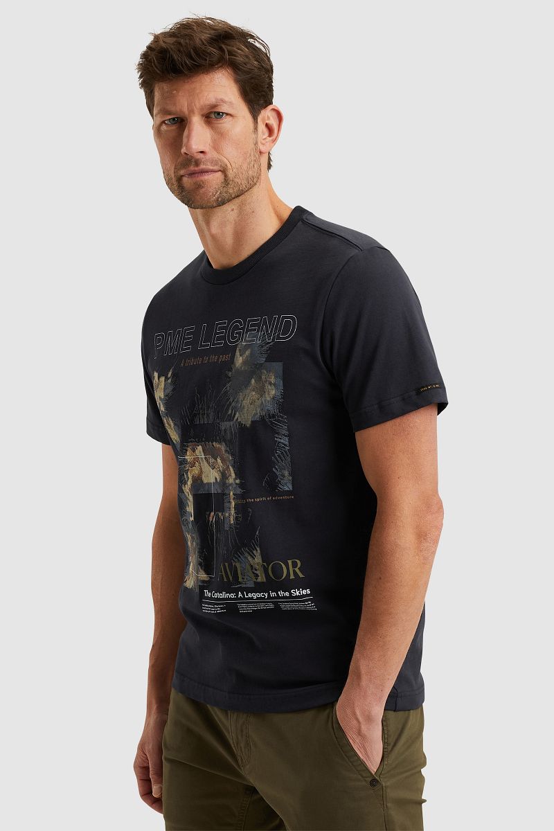 PME Legend Jersey T-Shirt Logo Navy - Größe 3XL günstig online kaufen