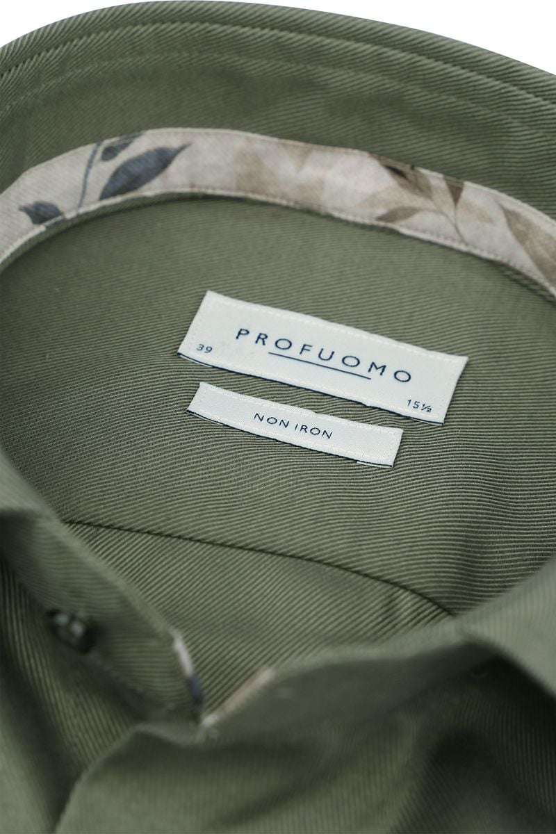 Profuomo Twill Hemd Olivgrün - Größe 40 günstig online kaufen