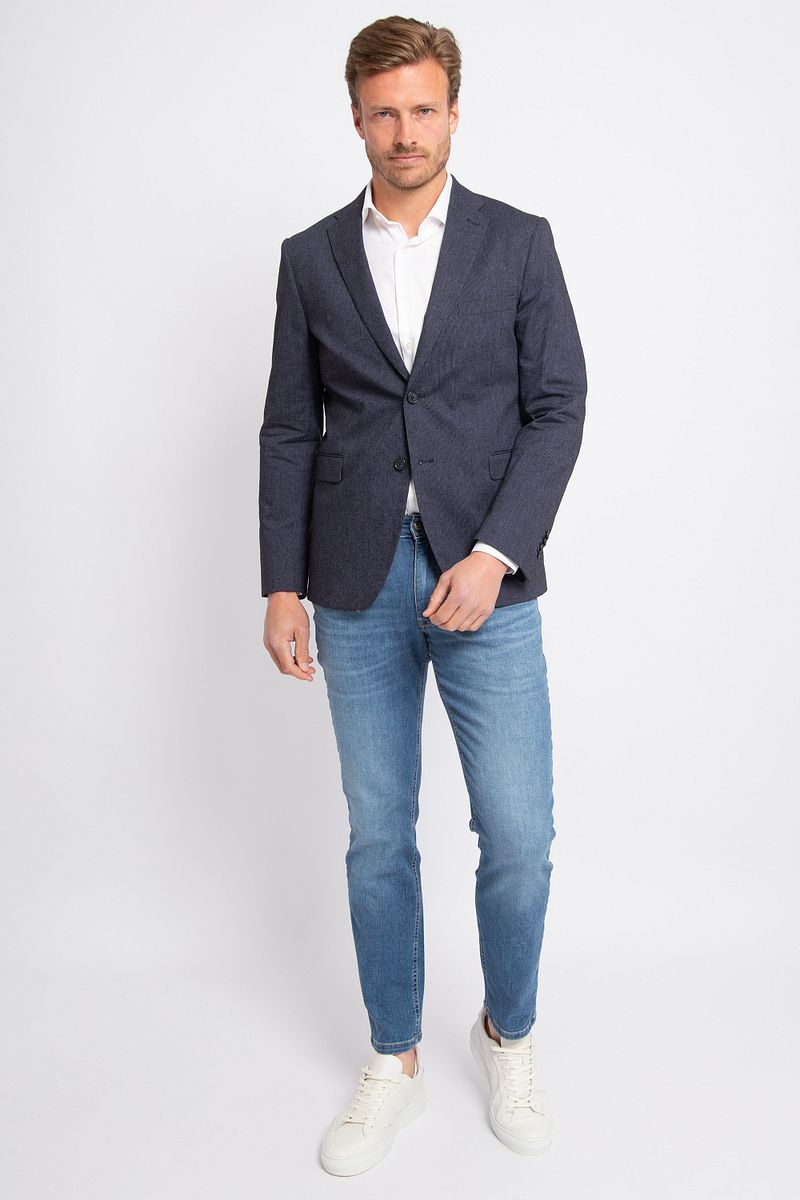 Suitable Blazer Leinen Streifen Navy - Größe 54 günstig online kaufen