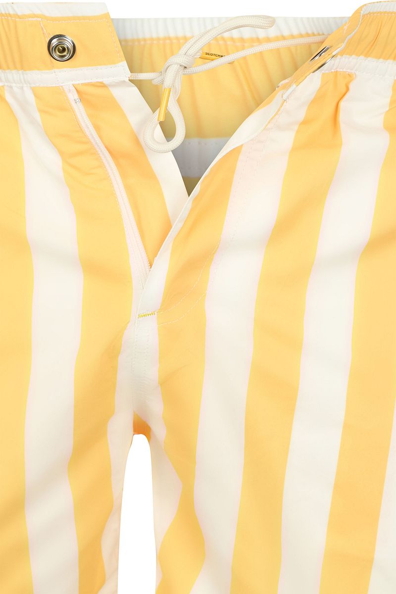 Scotch & Soda Badeshorts Streifen Gelb - Größe L günstig online kaufen